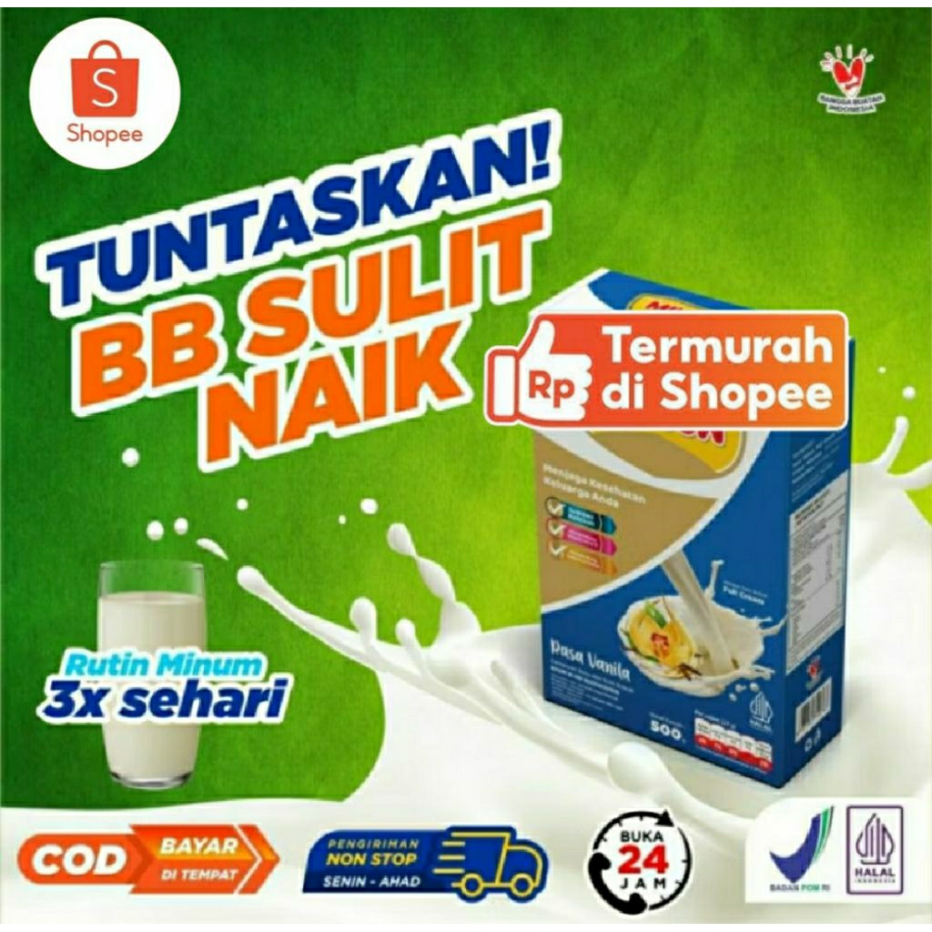 

GEBYAR PROMO!! Susu Pertumbuhan Anak Penggemuk Badan Menambah Nafsu Makan Milkcow 500 Gram BPOM