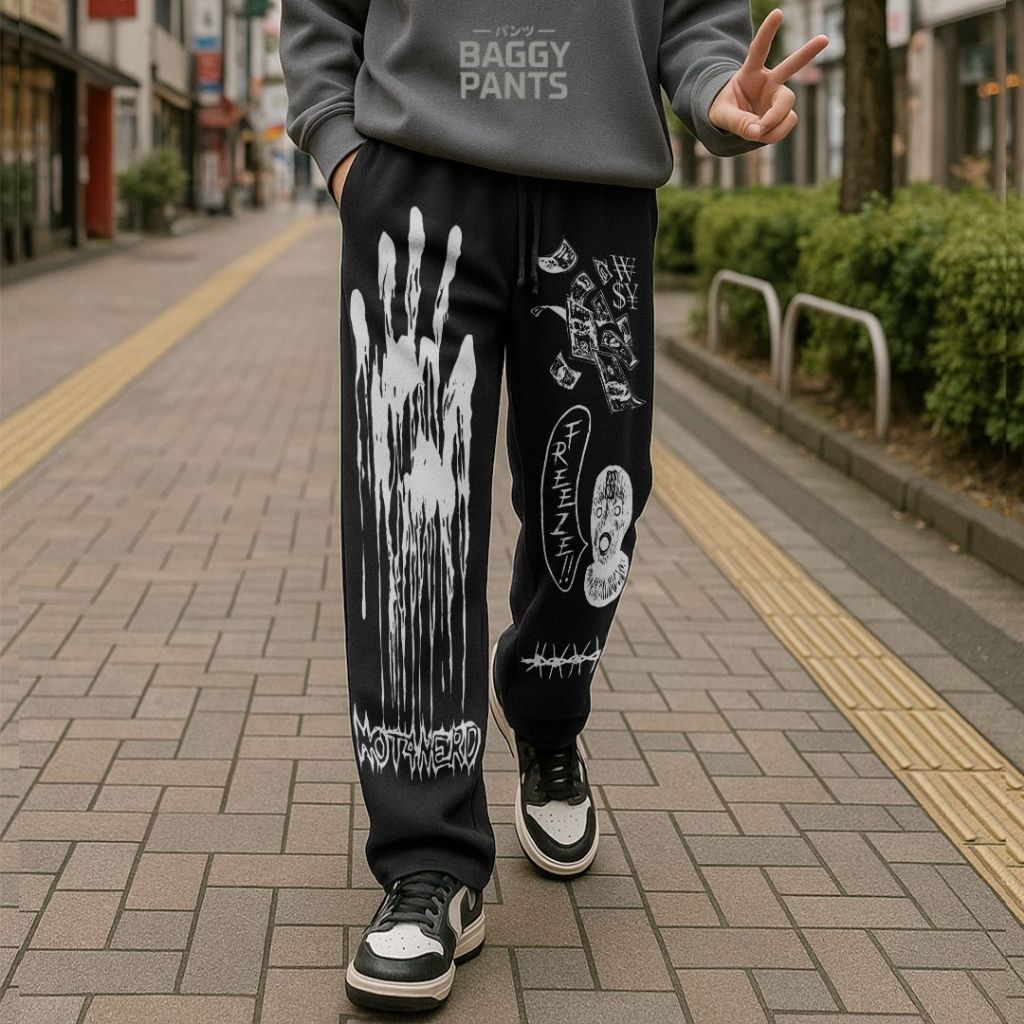 BAGGY PANTS - Celana Panjang Baggy Pants Bahan Scuba Celana Pria Jumbo