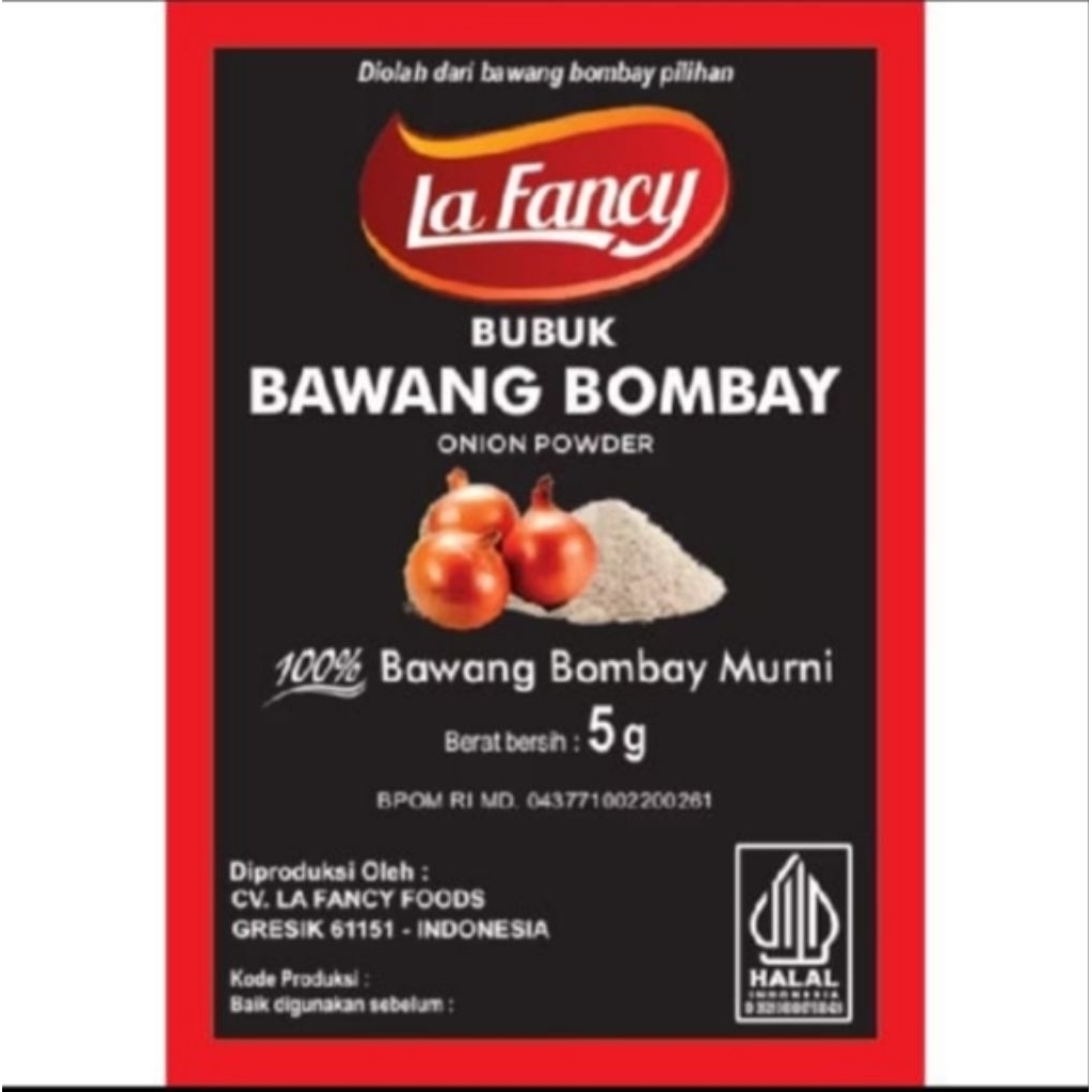 

La Fancy Foods Bawang Bombay Bubuk 5 gr -Bumbu Rempah 100% ori