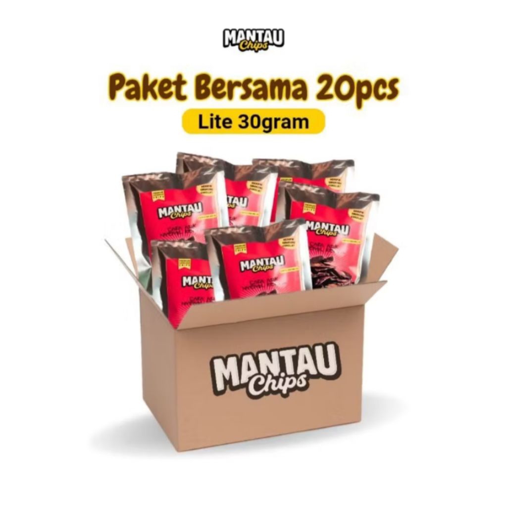 

MANTAU CHIPS Paket Resseler Bersama 20 pcs / Keripik Singkong Melted 20 pcs