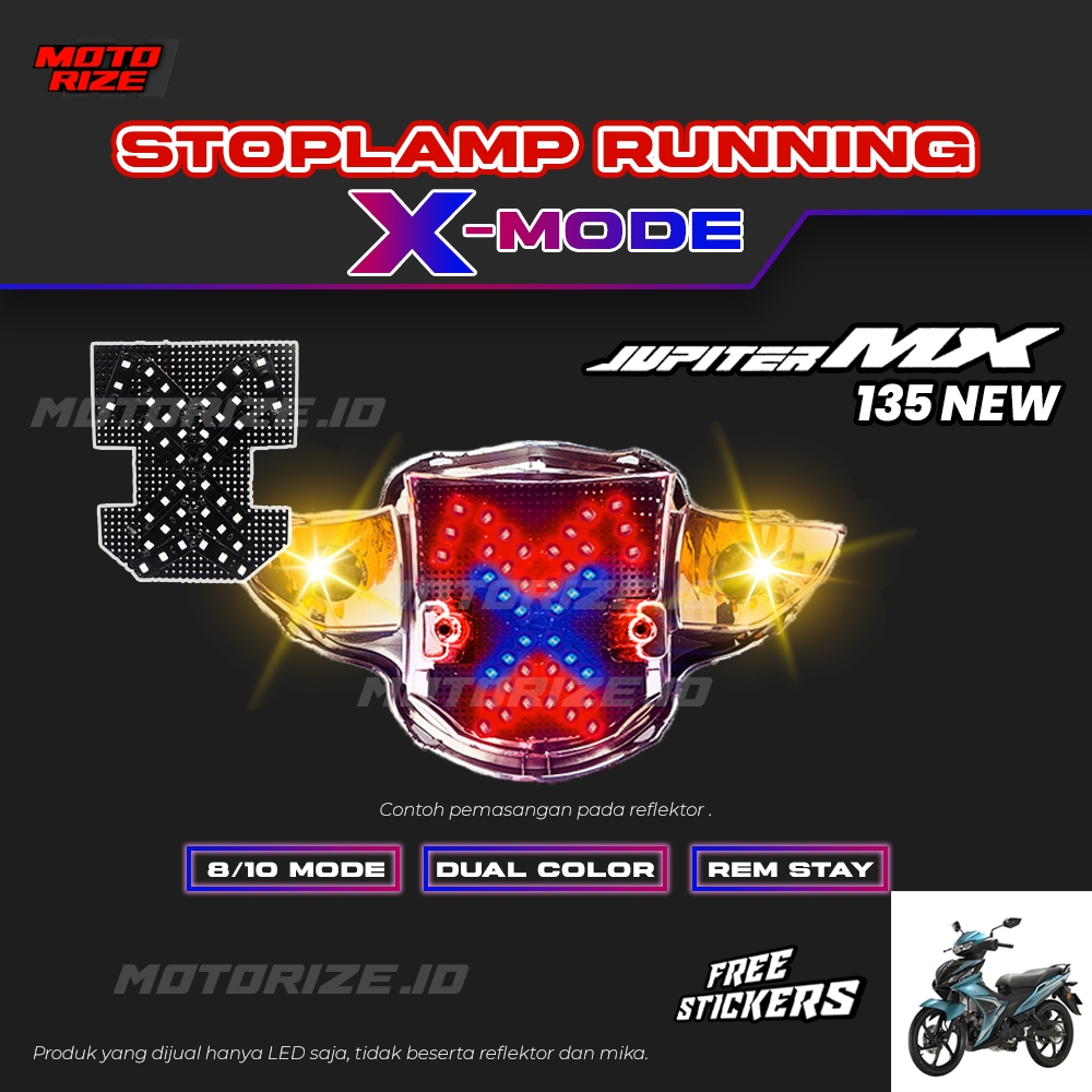 Stoplamp Running X Mode Jupiter Mx 135 New Lampu Rem LED Motor Variasi Motorize