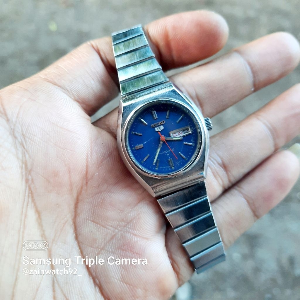 Jam Tangan Wanita Seiko 5 Ladies 4206-0190 Blue Dial Automatic Original