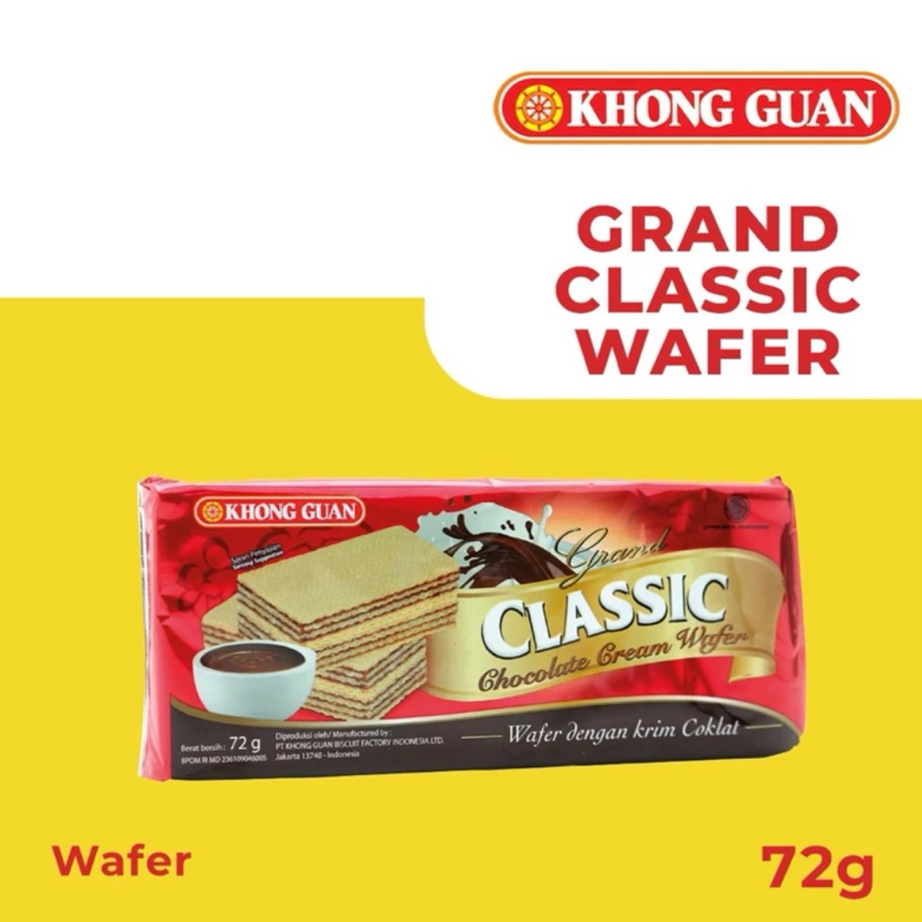 

Khong Guan Grand Classic Wafer Krim Coklat 72gr