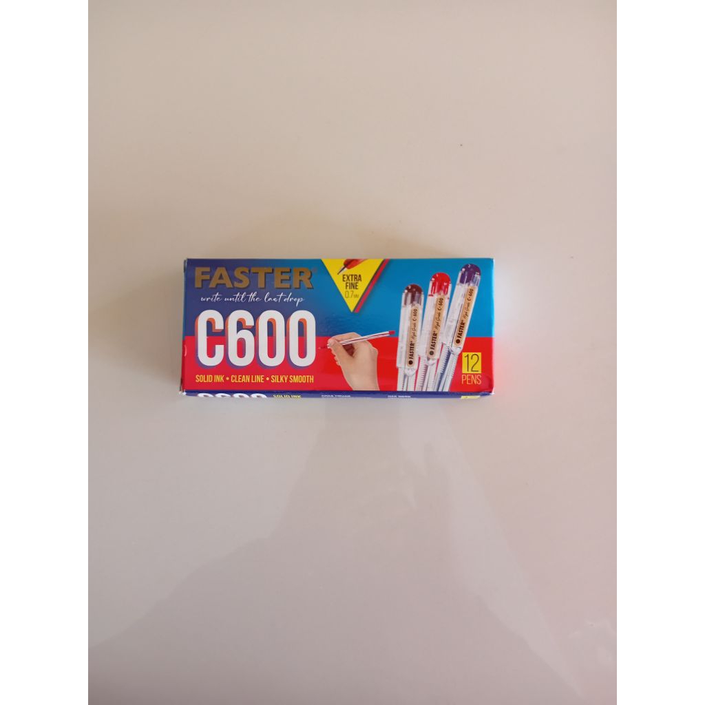 

Ballpoint/Pulpen Faster C600, Extra Fine 0,7mm, Tinta Hitam (12 pcs)