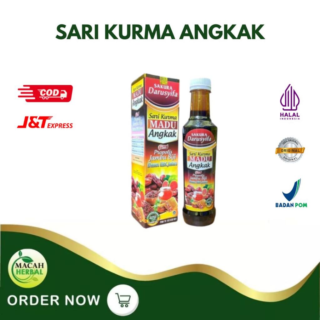 

MACAH HERBAL - SARI KURMA ANGKAK MADU PLUS PROPOLIS JAMBU BIJI DARUSYIFA 470GR MADU ANGKAK