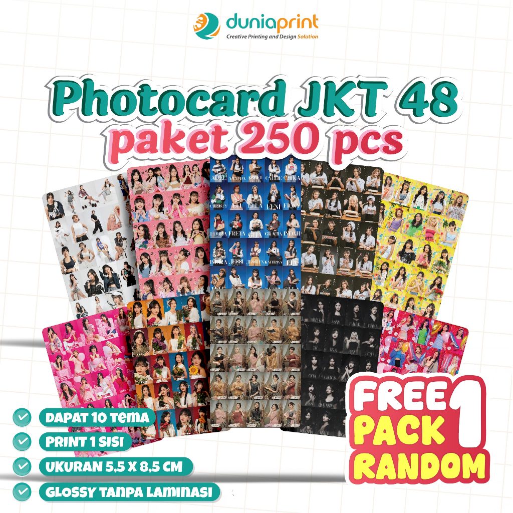 Photocard JKT48 | Photocard | PC JKT48 | JKT48 Photocard | Photocard JKT48 Official Isi 250 pcs | Du