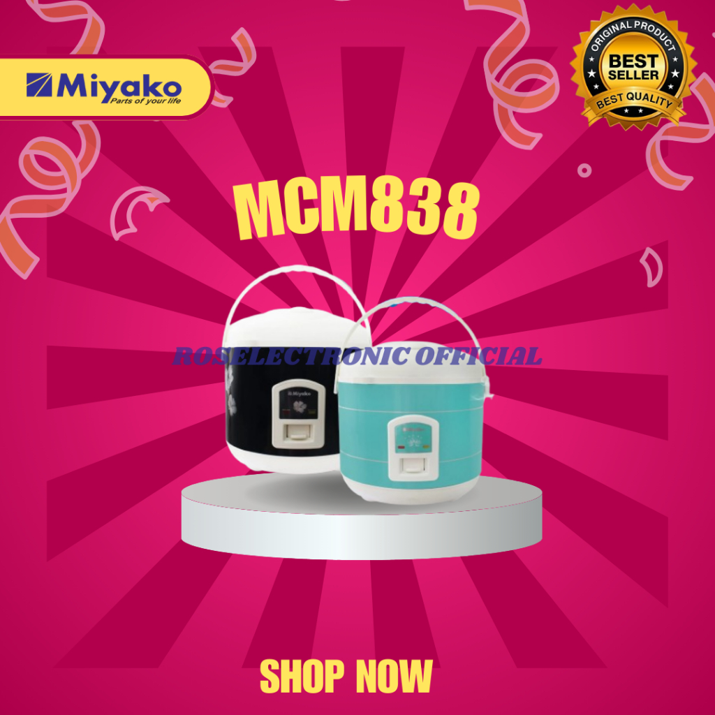 MIYAKO MAGIC COM  3IN1 MCM838 2.2L/MCM-838/MCM 838/MCM-838/MCM 838/MIYAKO PENANK NASI 3in1 TERMURAH