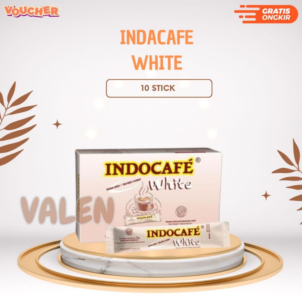 

INDOCAFE White Instant Coffee 10sticks x 12gr / Kopi Sachet Tanpa Gula