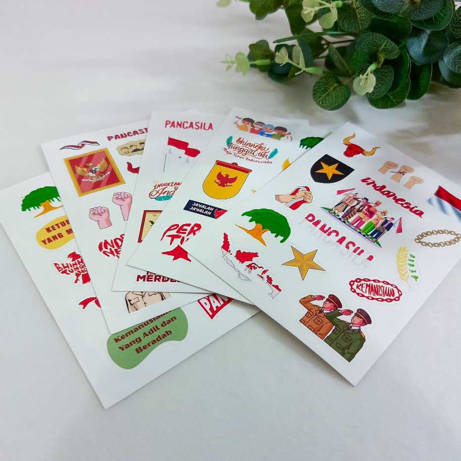 

Sticker Scrabook Pancasila Stiker Anak Indonesian Icon HUT RI 17 Agustus