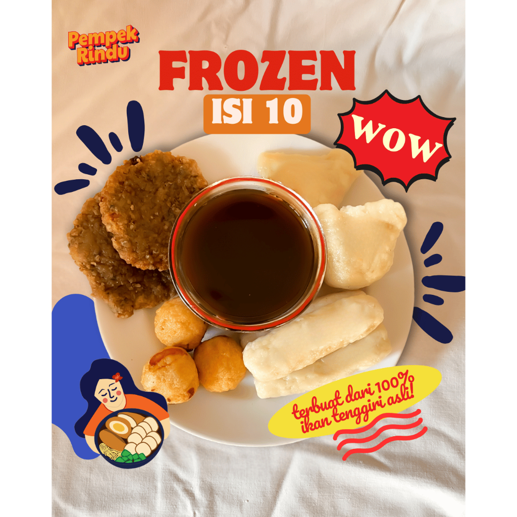 

Pempek Palembang - Paket 10pcs Pempek Premium Ikan Tenggiri Asli 100%