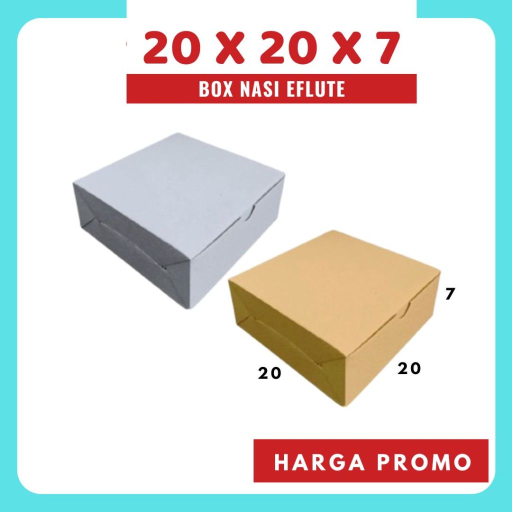 

Kardus Nasi EFlute 20x20x7 Box Dus Packing Kotak Kemasan Karton