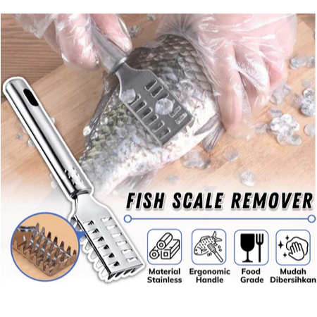 Alat Pembersih Sisik Ikan Stainless Steel Kerokan Sisik Ikan Praktis