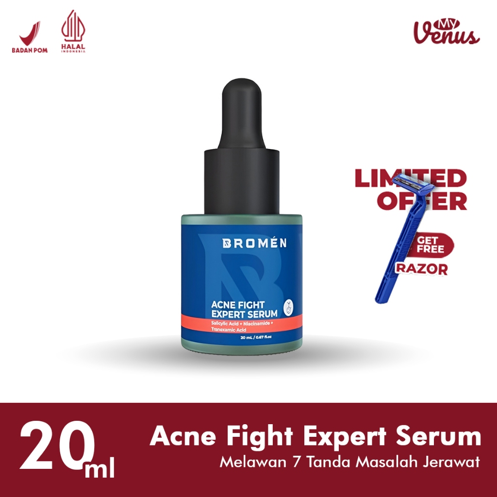 BROMEN Acne Pure Serum  - SerumUntuk Jerawat Meradang Melembabkan Menghilangkan Bekas Jerawat Kulit 