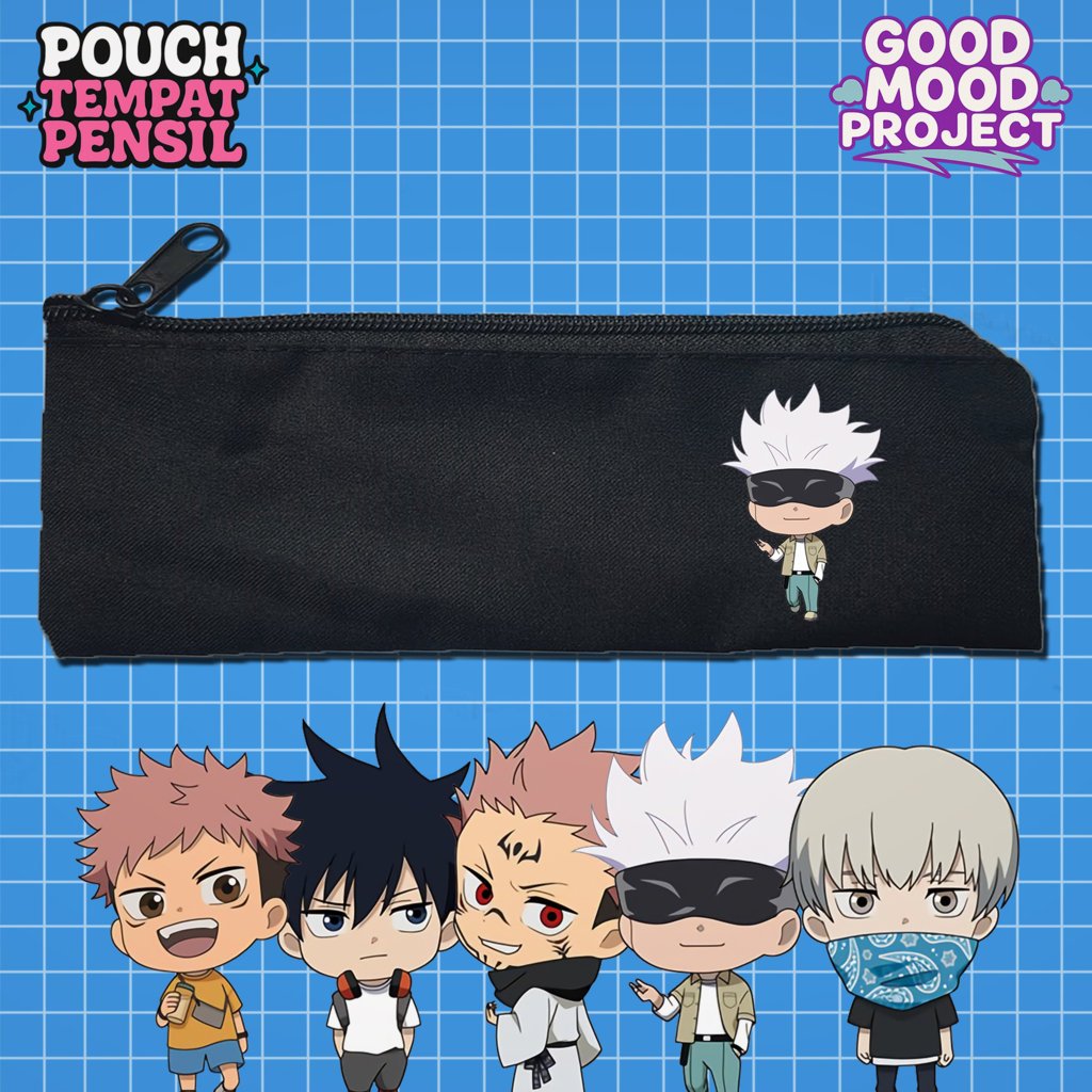 

Tempat / Kotak Pensil /Anime Jujutsu Kaisen Street/ Alat Tulis / Kosmetik / Dompet Kain Kanvas / Stationery / Pencil / Pen / Cosmetic