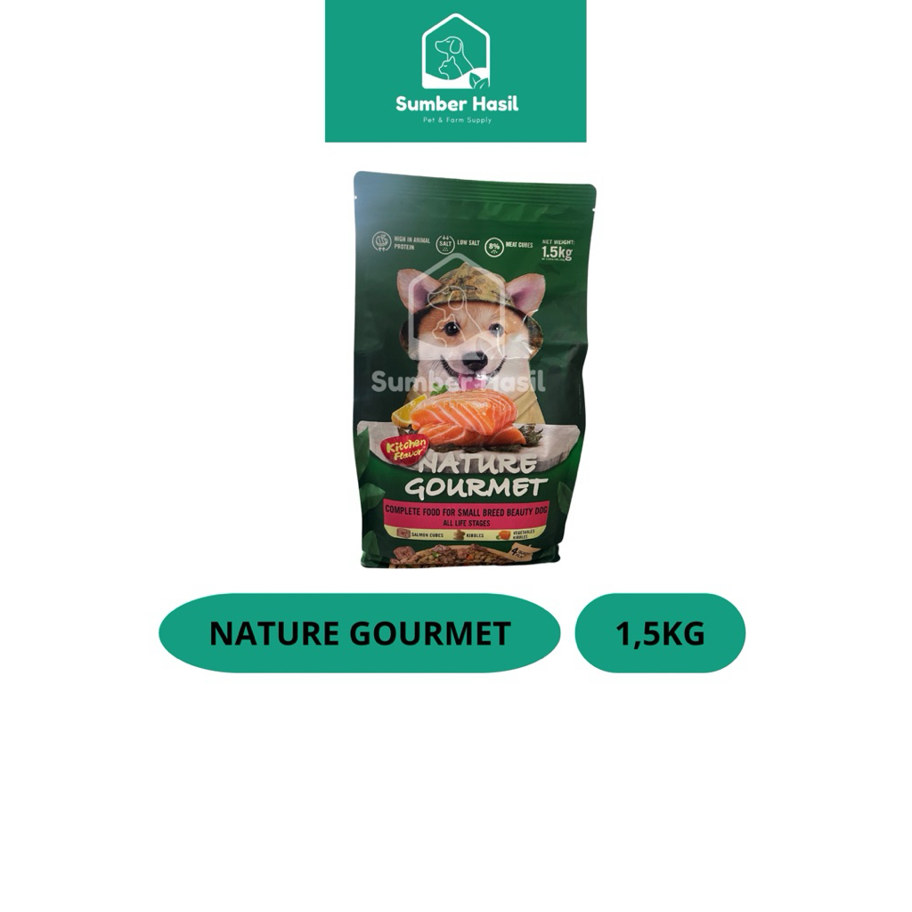 NATURE GOURMET 1,5KG MAKANAN ANJING PAKAN ANJING NATUR GOURMET ORIGINAL
