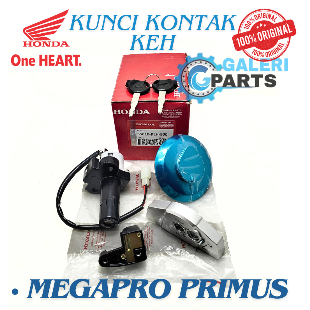 Kunci Kontak Megapro Primus Mega Pro Advance Set KEH Keyset Original Honda Kunci Motor Asli Ori AHM