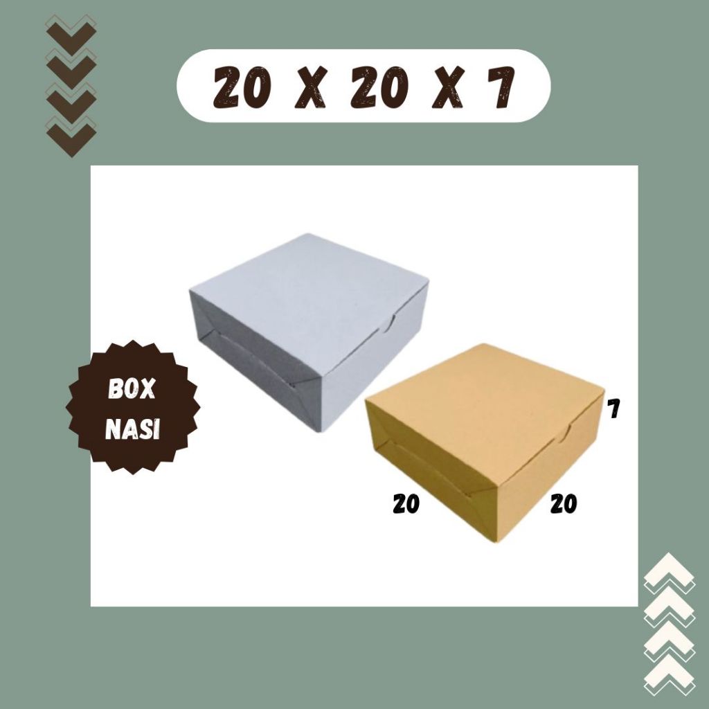 

Dus Nasi Eflute 20x20x7 Kardus Packing Kotak Kemasan Box Souvenir Karton