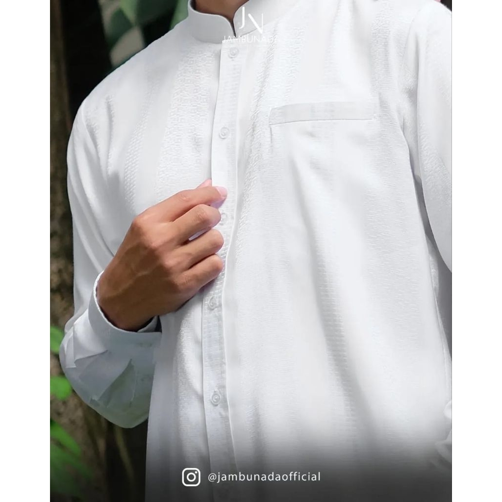 NEW Baju Muslim Couple Jambunada Diana - Diora Baju Couple Pasangan Simple Putih