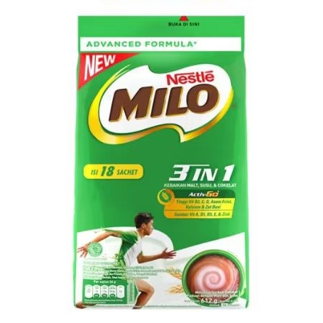 

MILO Activ-Go Cokelat Sachet 18 x 34 g