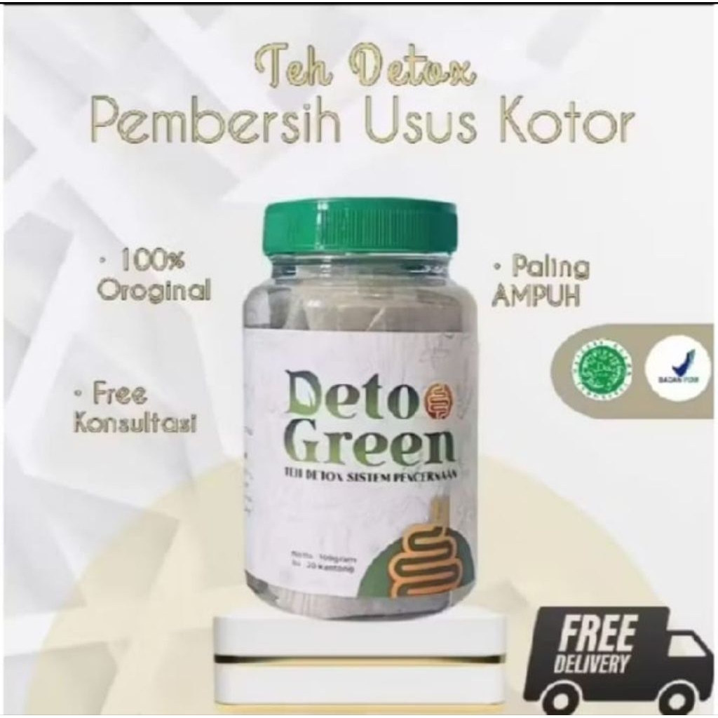 

COD TERLARIS DETO GREEN ORIGINAL ISI 20pcs/TEH SYSTEM PENCERNAAN/TEH DETOX/PELANCAR BAB/DATANG BULAN/TEH PEMBERSIH USUS/TEH DIET