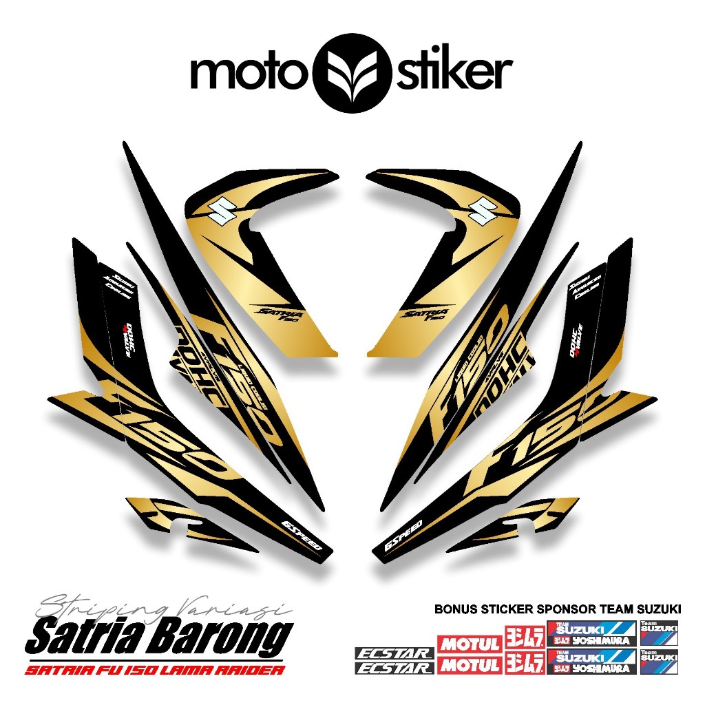 SATRIA F150 STRIPING MOTIF 7 / MOTOSTIKER / ECSTAR / SATRIA FU BARONGA 2012 / STIKER / STICKER