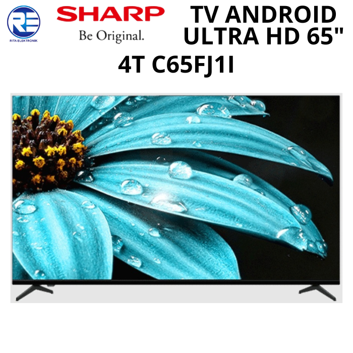 TV Android Sharp 65 Inchi Ultra HD 4T C65FJ1I Remote Voice