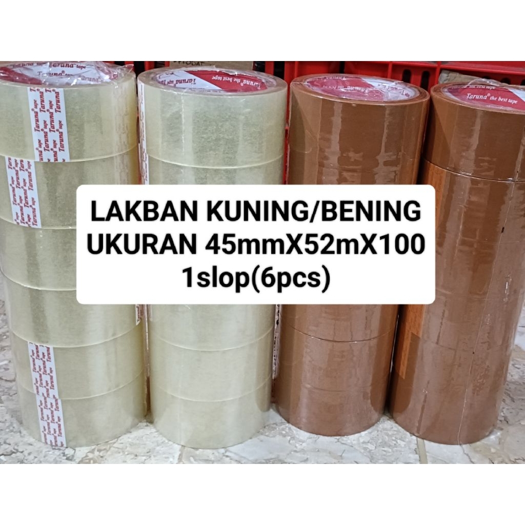 

LAKBAN BENING/KUNING 1 SLOP/ ISI 6PCS