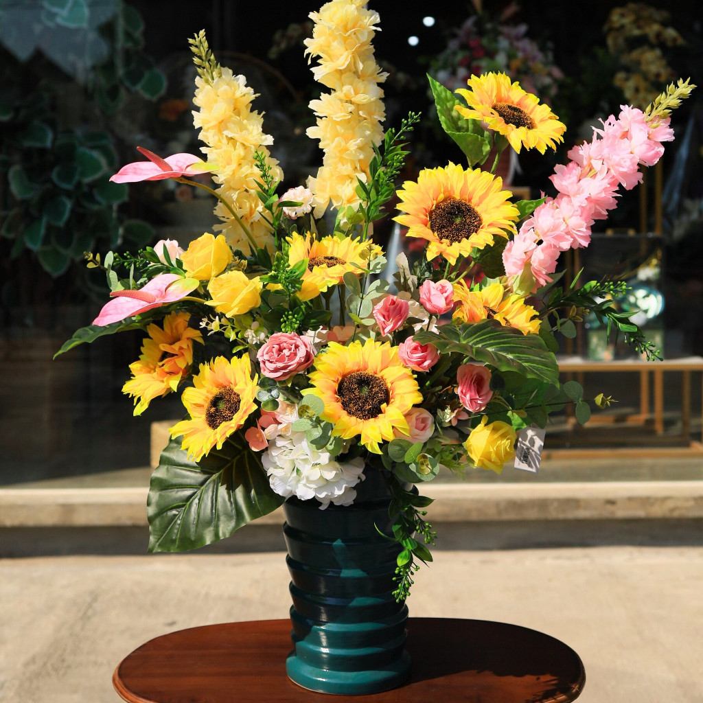 Vas Kristal Susun/Vas Bunga Keramik Artificial/Vas Jumbo - Lokal Handmade by Wade Keramika