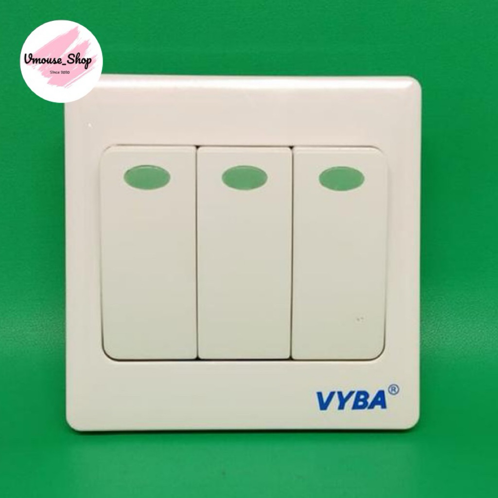 SAKELAR TIGA KUTUB TUNGGAL VYBA - SAKLAR TANAM 3 KUTUB - SAKELAR TANAM MURAH 3 KUTUB - VYBA SAKLAR 3