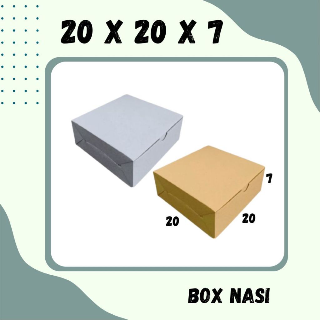 

Dus Nasi Eflute 20x20x7 Kardus Hampers Kotak Kemasan Box Souvenir