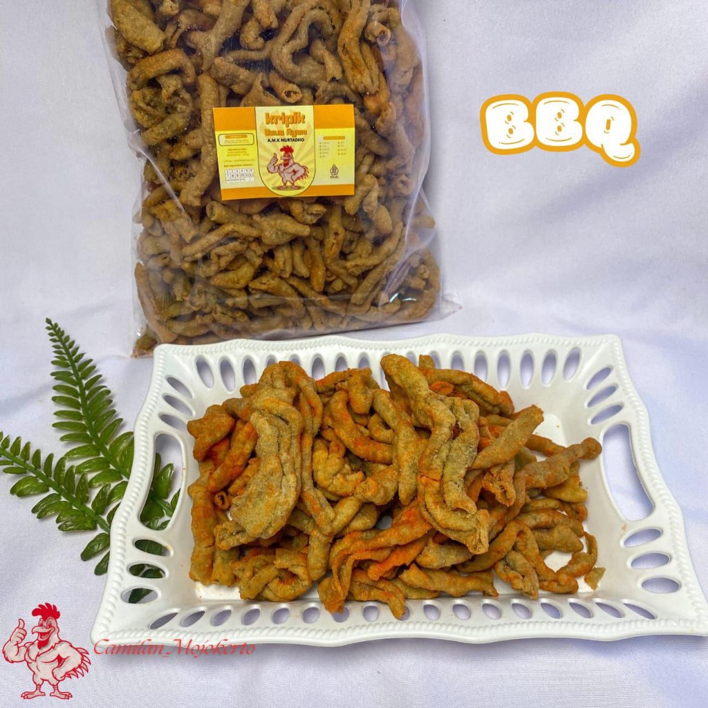 

Camilan Usus Ayam Gurih Rasa Baberkyu 500 Gram Kerispi Lezat