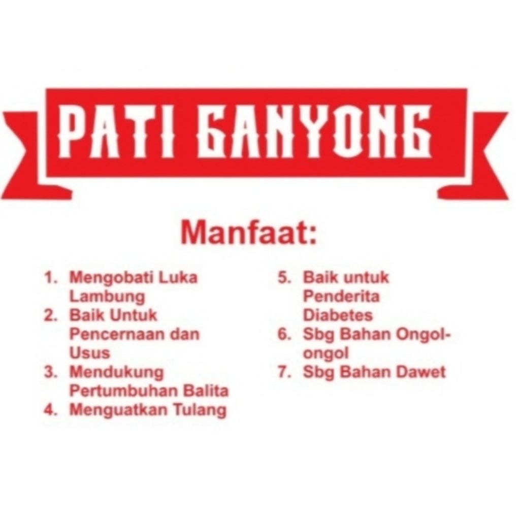 

PATI GANYONG ASL!! DENGAN BERAT 500 gr