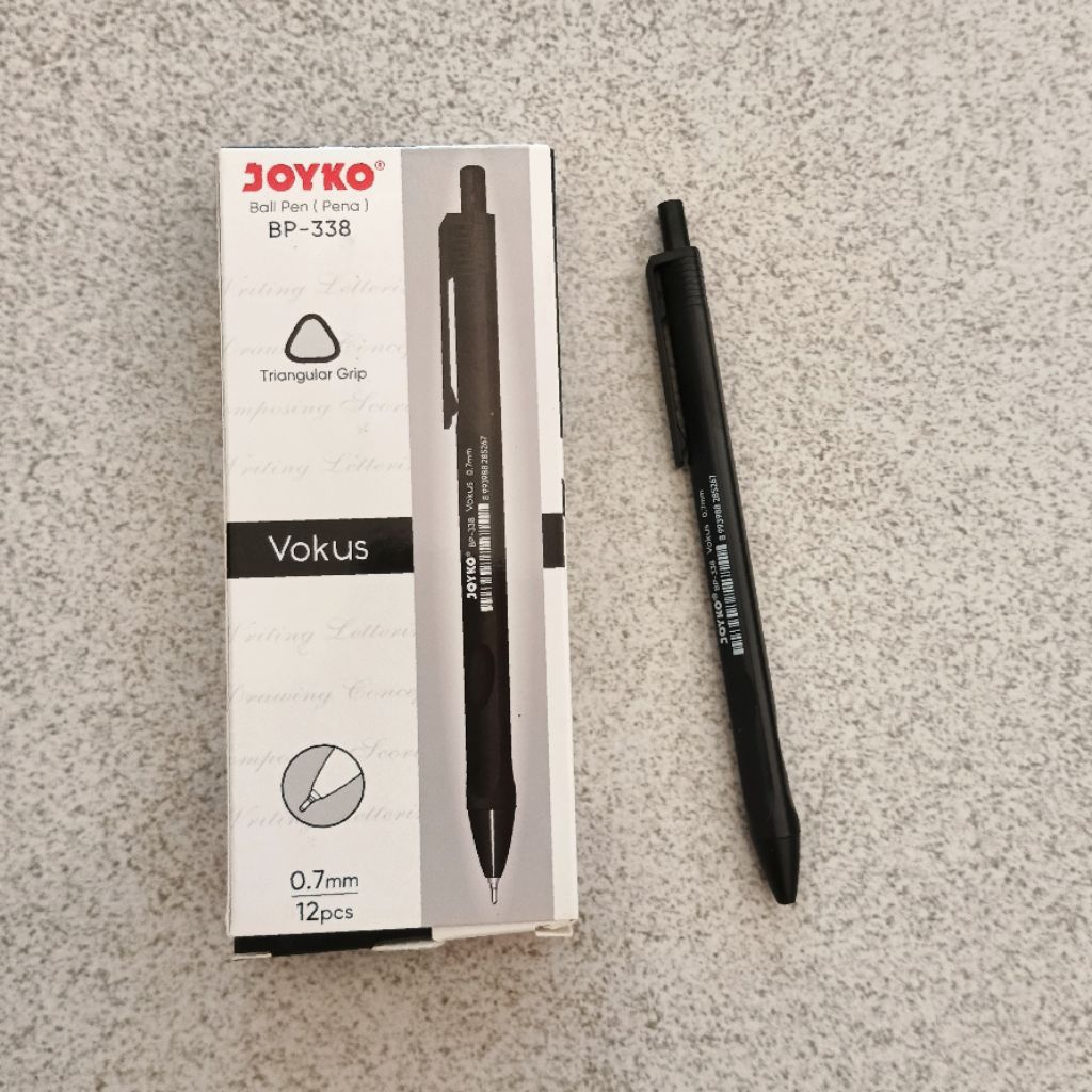 

Bolpoin Pulpen Hitam 0.7mm 1 Pack Joyko Ball Pen (Pena) Triangular Grip