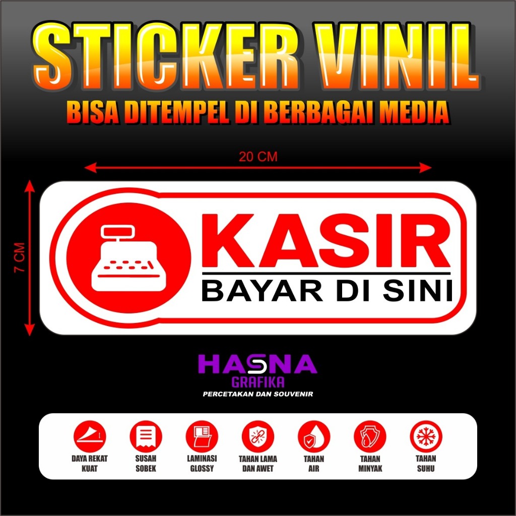 

Stiker / Sticker Kasir Bayar Di sini