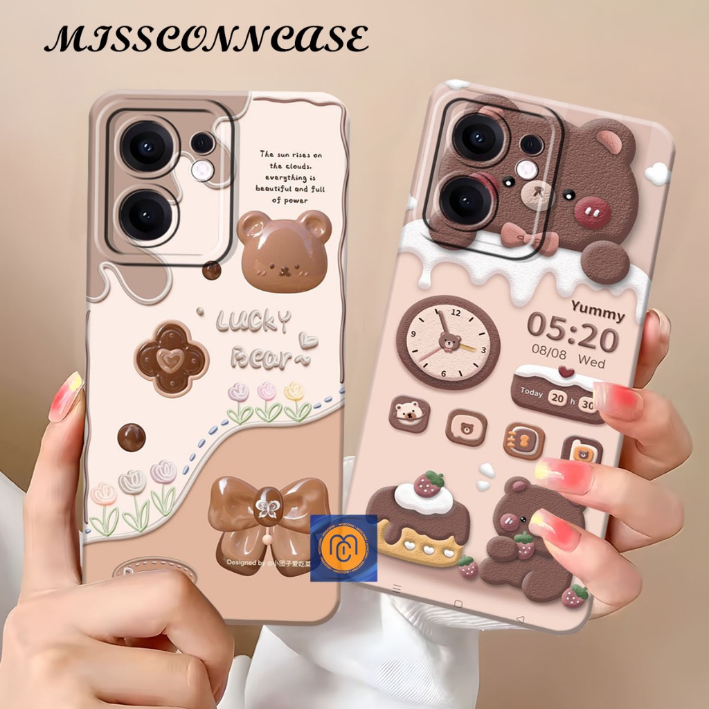 Casing OPPO RENO 13F 5G 2025 / RENO 13 5G / RENO 13 PRO 5G Motif Boneka Beruang Softcase Bahan Lentu