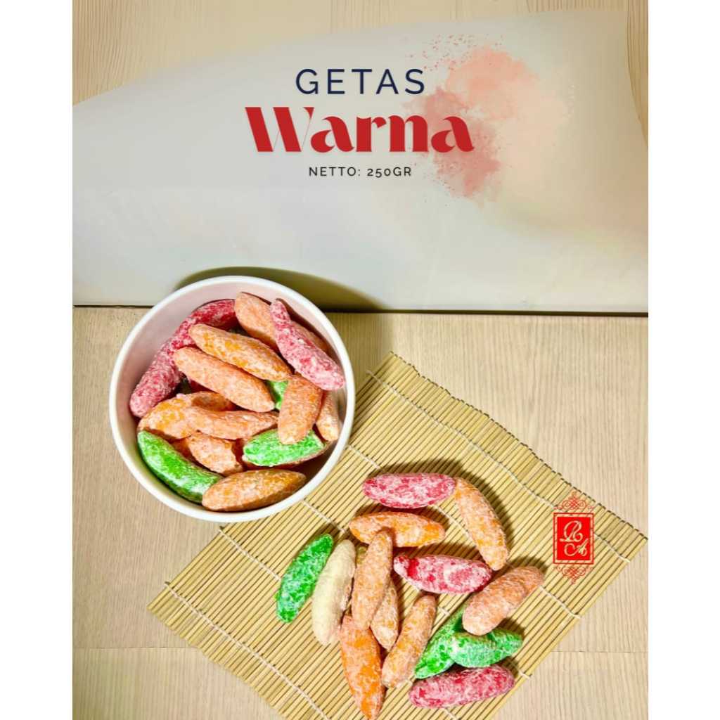 

100gr kue getas warna warni baru kemasan by Rasa Amanah Group