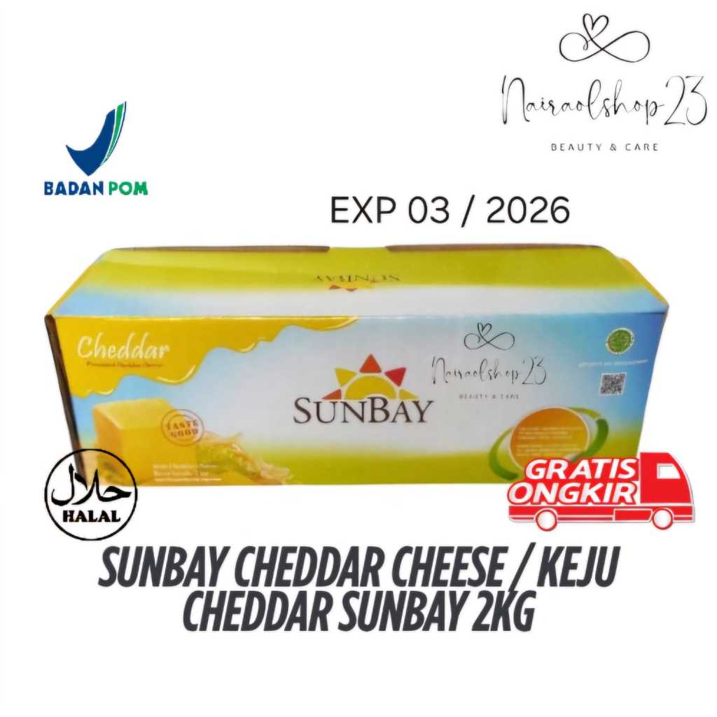 

Sunbay Cheddar Cheese / Keju Cheddar 2kg