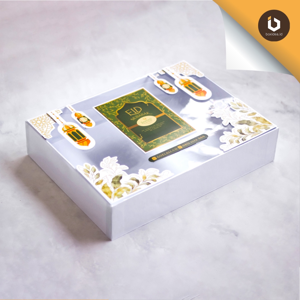 

Hard Box Mika Custom Uk. 40x30x10 cm Tutup Pisah | Box Hampers/Box Hantaran/Box Kue