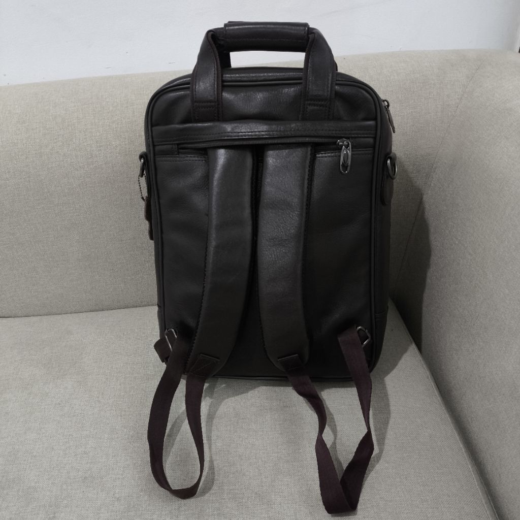 Tas Ransel 3 in 1 Selempang Kulit Asli Tas Laptop Tenteng
