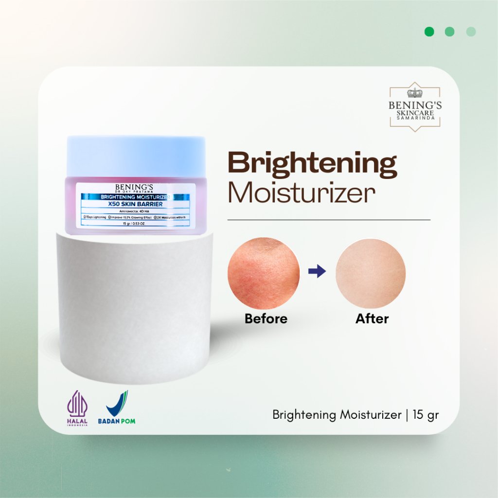 Bening's Brightening Moisturizer Gel Pelembab Wajah Peptide Hyaluronic Acid Mencerahkan Wajah Moist 