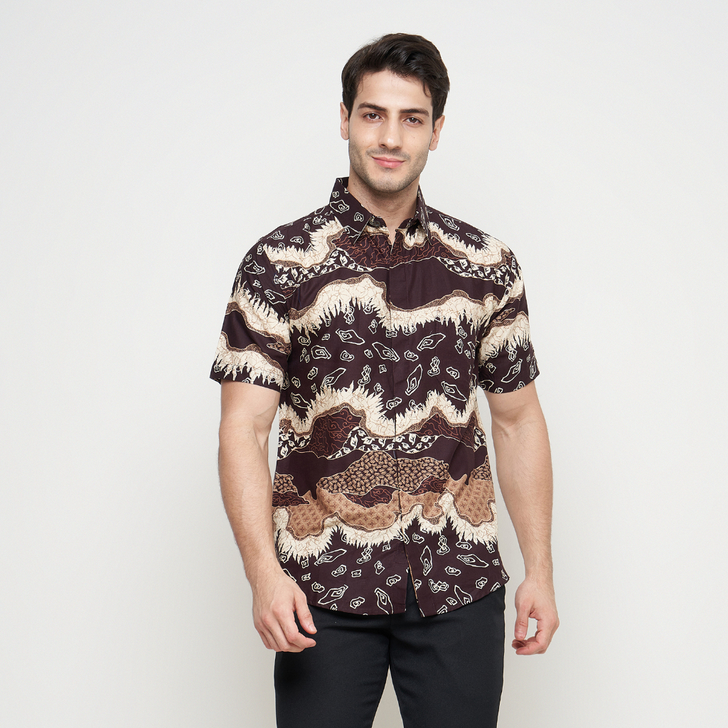 [Krisna Wahyu] Batik Pria Katun Lengan Pendek