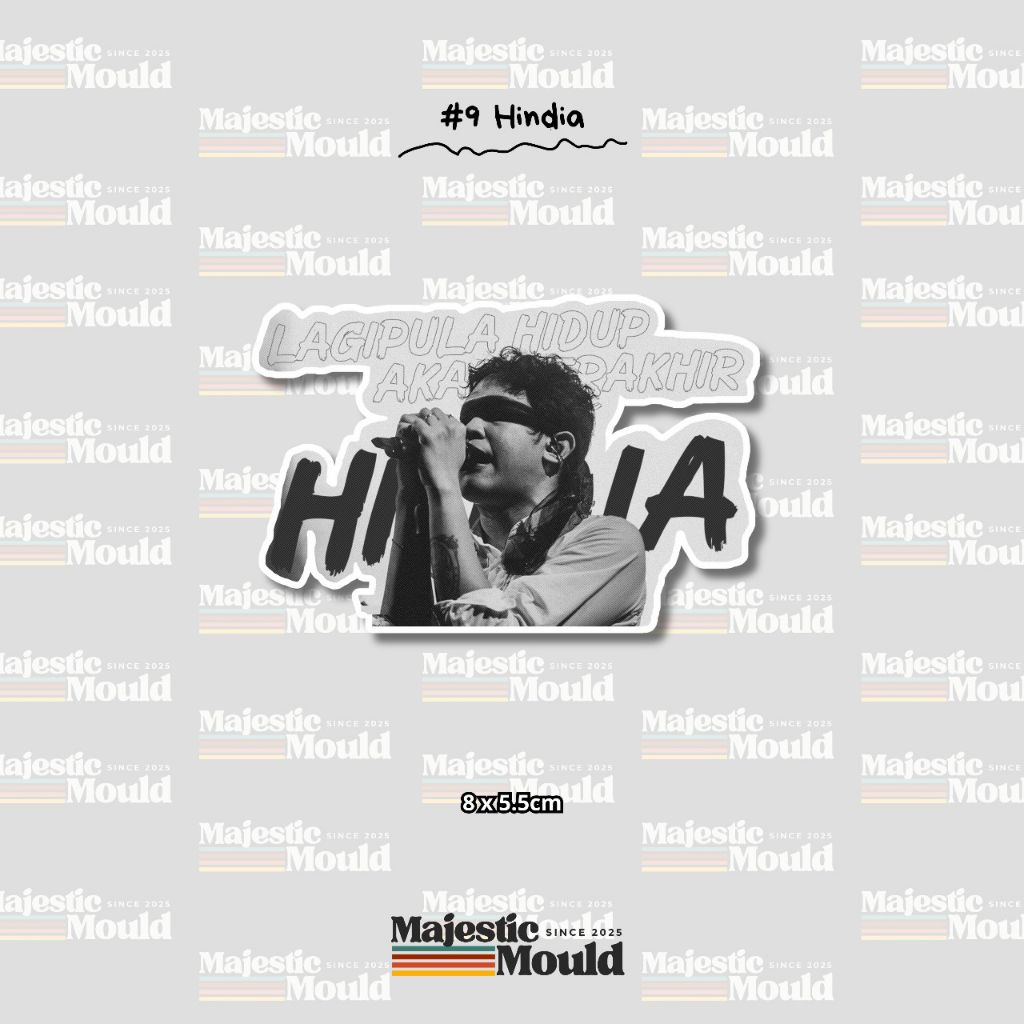 

#Vol9 Hindia – Stiker Band Vinyl Glossy | Tahan Air & Luntur (Laptop/Helm/Tumbler/dan media lainnya)