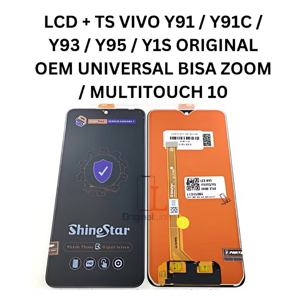 LCD + TC ORIGINAL OEM VIVO Y19 / Y91c / Y93 / Y95 / Y1s UNIVERSAL