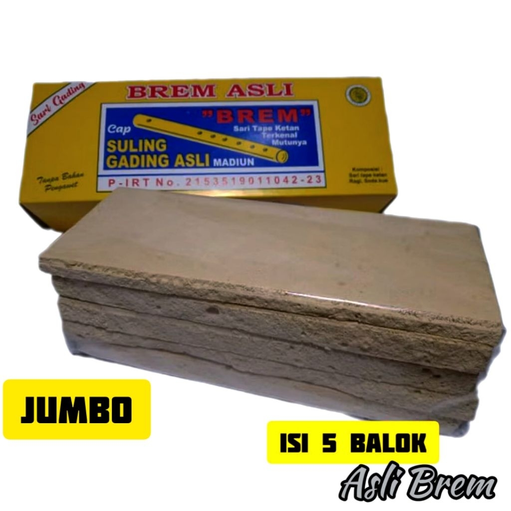 

Brem Cap Sari Gading Original Asli Madiun Jumbo 5 Batang Krenyes Manis Asam Lumer