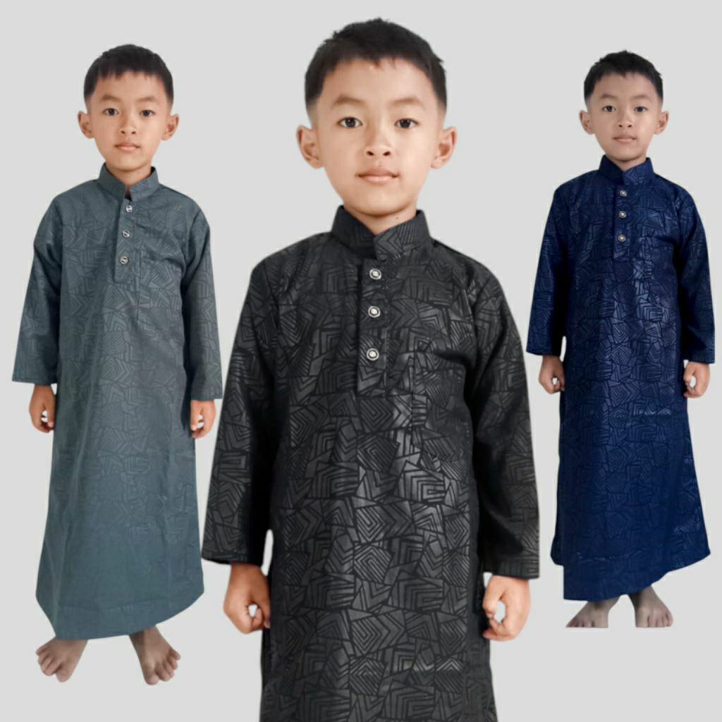 ORIGINAL SAUDI MUSLIM GAMIS JUBAH ANAK EMBOS LENGAN PANJANG GAMIS SULTAN JUBAH SULTAN PRIA LAKI LAKI