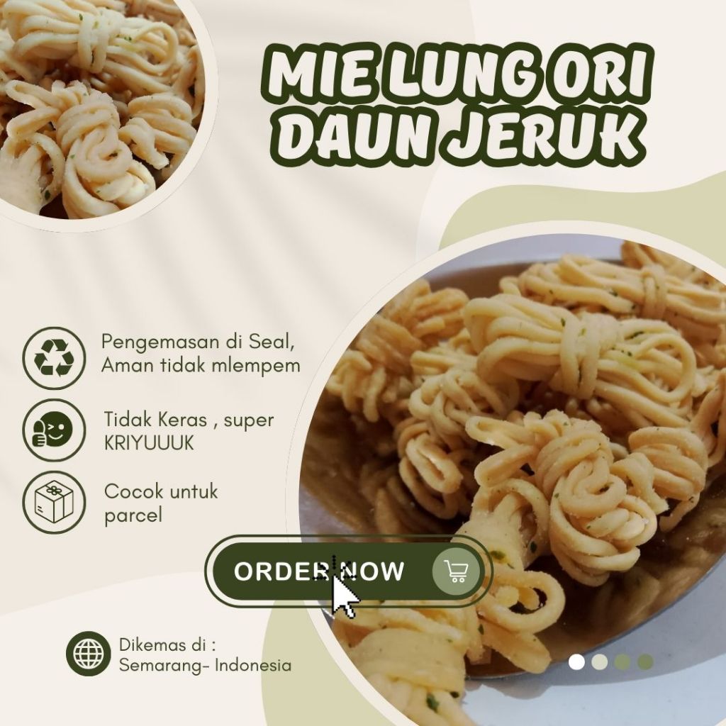 

MIE GULUNG ORIGINAL DAUN JERUK | RENYAH TIDAK KERAS | SNACK KILOAN SEMARANG