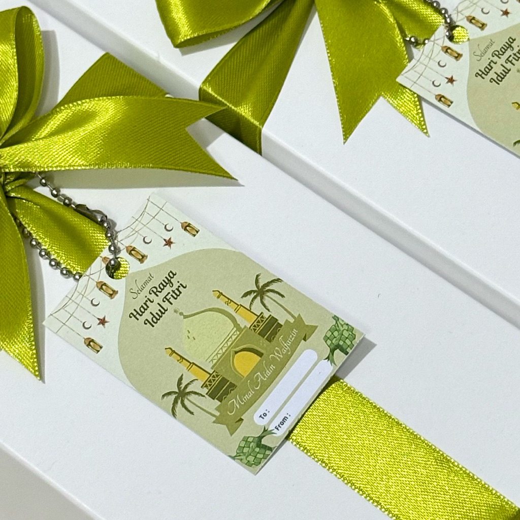 

Custom sticker hangtag