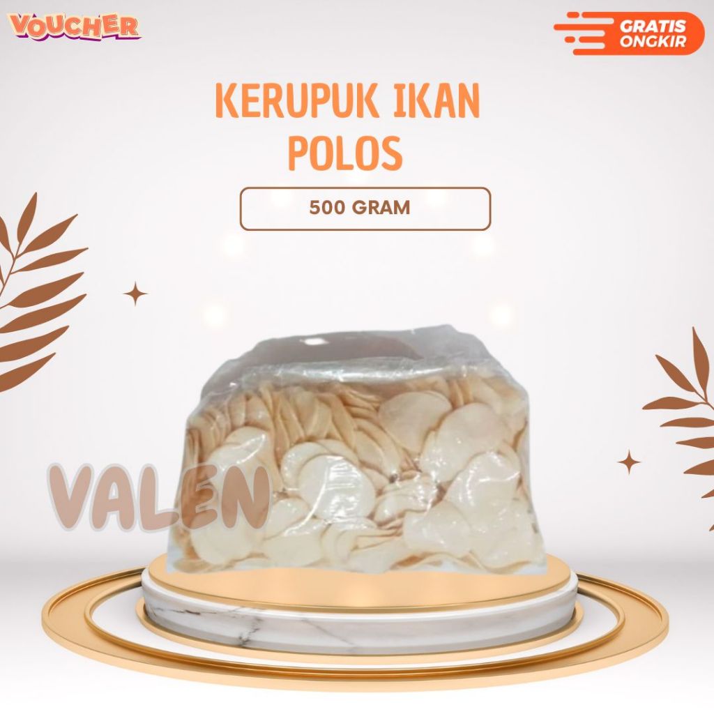 

Bahan Mentah / Kerupuk Ikan Polos 500gr / Halal