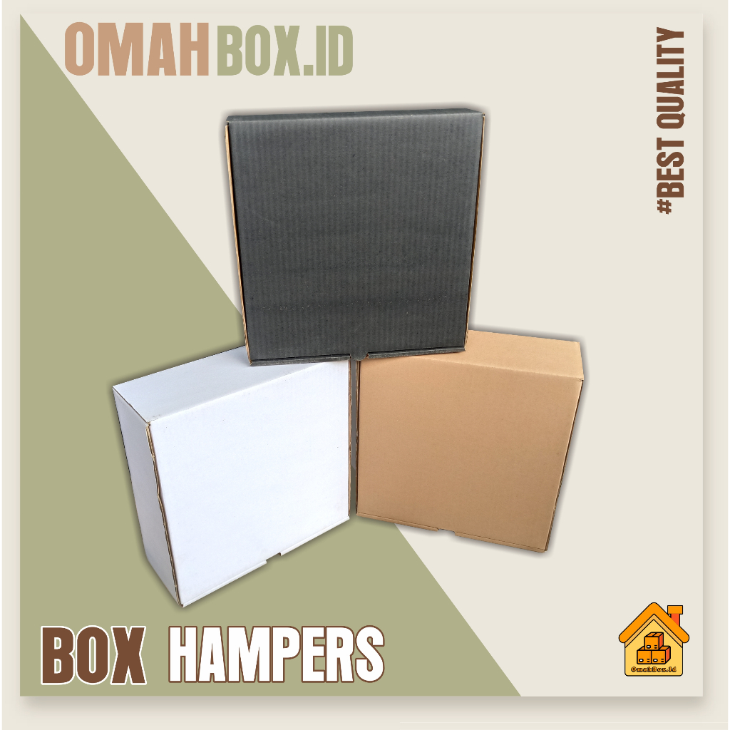 Kardus Box hampers/kosmetik  25x25x10 cm B FLUTE | kardus box polos | kardus diecut | box diecut | b