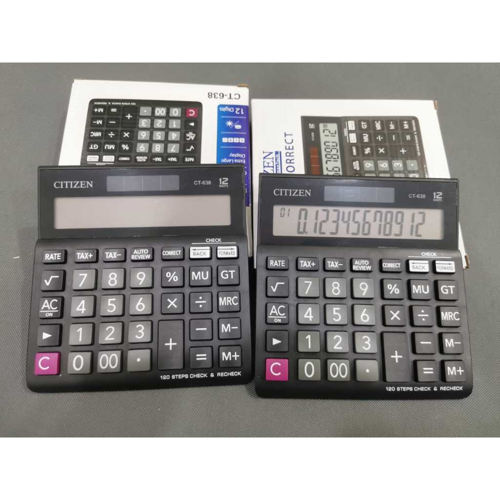 

[1 Pcs] Calculator12 Digit CT-638 / Kalkulator 12 Digit CT-638 Check&Correct